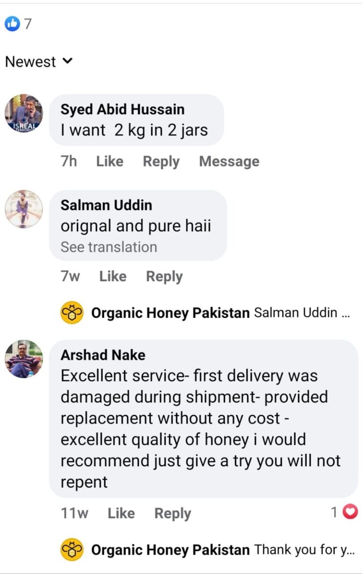 Organic Honey Pakistan Pure Natural Raw Honey